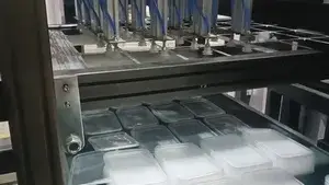 ماكينة تشكيل حراري ذات أربع محطات لأغطية البلاستيك (PP) موديل ATM-76/65