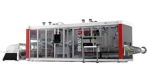 ماكينة تشكيل حراري ذات ثلاث محطات (BOPS/PET/PS/PVC)