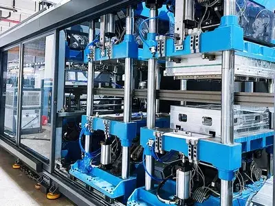 محطة التثقيب (لماكينات الأربع محطات) / محطة القص