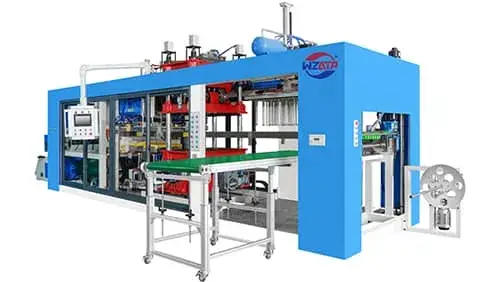 ماكينة تصنيع البلاستيك بالفاكيوم ذات ثلاث محطات (PP/PET/PS/PVC)