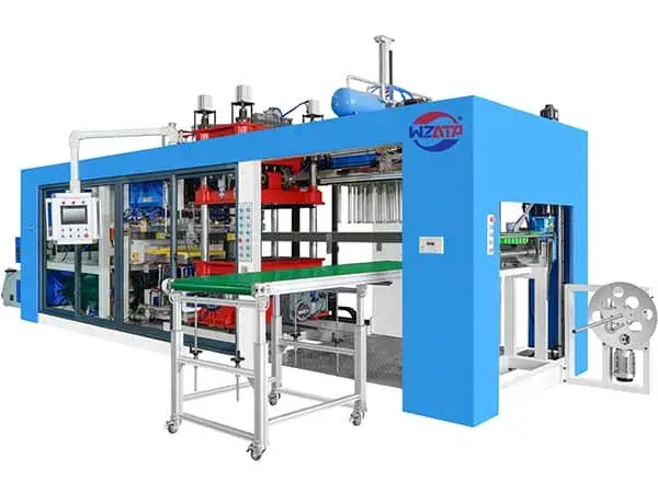 ماكينة تصنيع البلاستيك بالفاكيوم ذات ثلاث محطات (PP/PET/PS/PVC)